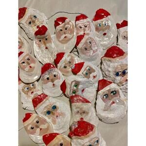 Handmade Shell Santa Pins
